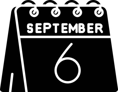 Eylül takvim vektör simgesi