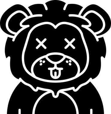 ayı Çin Yeni Yıl simgesi ana hatlarıyla