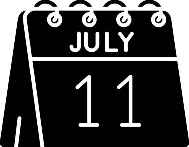 Temmuz 1 glyph simge tasarımı