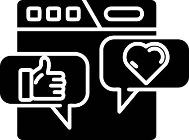 Kalp. Web simgesi basit tasarım