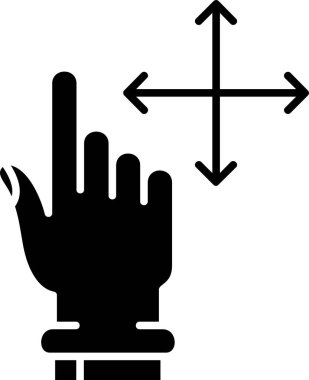 Aşağıdaki simge ile el, vektör tasarımı