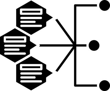 veritabanı. Web simgesi basit illüstrasyon