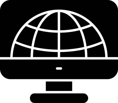 dünya web simgesi basit tasarım