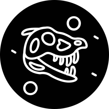 Bir kafatasının vektör illüstrasyon simgesi