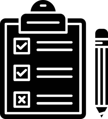 kontrol listesi simgesi, vektör illüstrasyonu