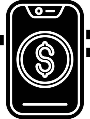 mobil para simgesi vektör illüstrasyonu