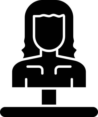 Kadın avatar simgesi illüstrasyon vektör işareti