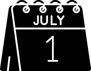 Ağustos Glyph vektörü Simge Tasarımı