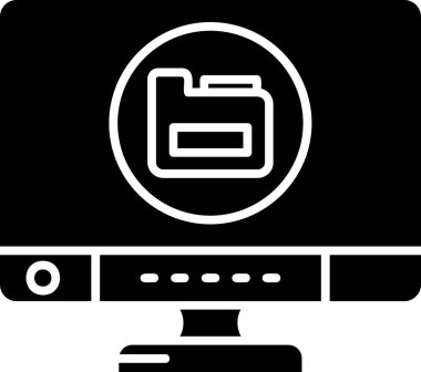 Dizüstü bilgisayar simgesi vektör çizimi