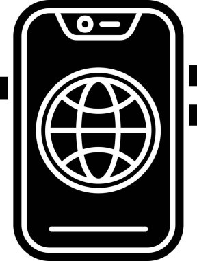 Bir mobil simgenin vektör illüstrasyonu