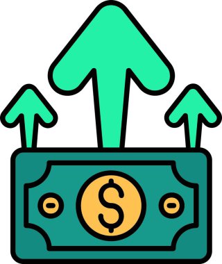 Para için. Web simgesi basit illüstrasyon