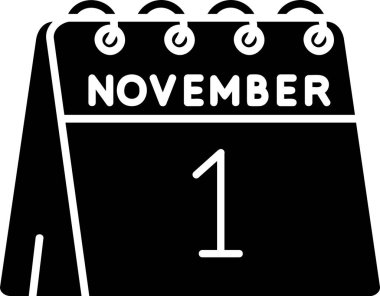 Kasım Kasım ikon vektör illüstrasyonuName