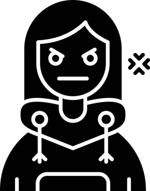 Yüzünde yüz ifadesi olan kız.