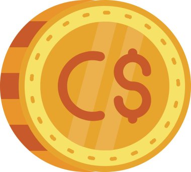 Dolar para birimi simgesi, düz stil