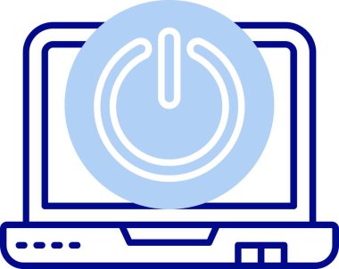 Vektör dizüstü bilgisayar simgesi, illüstrasyon