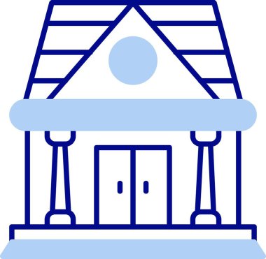 Dosya ana hatları biçiminde mimari şehir simgesi oluşturma