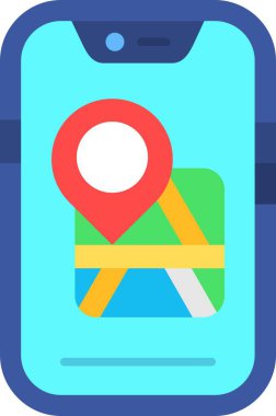 Navigasyon konumu simgesi, vektör illüstrasyonu