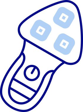 Mavi ve beyaz bir ikonun vektör illüstrasyonu