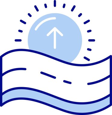 Yunan çizgi vektör simgesinin güzel bayrağı