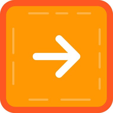 ok yönü sağ simgesi - taslak biçimi