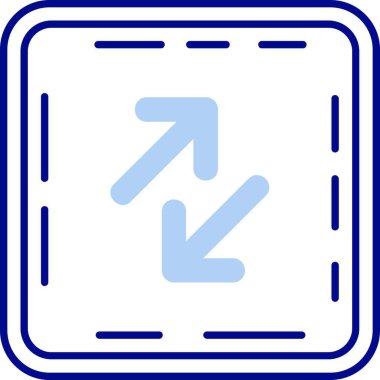 Vektör simgesi bir çerçeve içinde yukarı ok