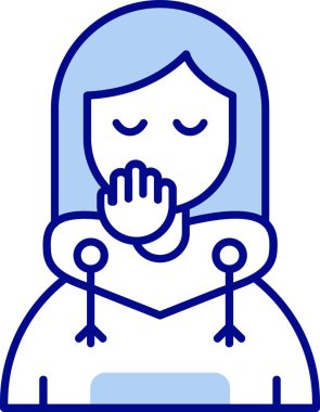 Yüzünde maske olan kız.