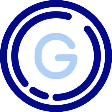 g harfi logo tasarımı şablon çizimi