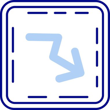 yön sol simge vektör illüstrasyonu