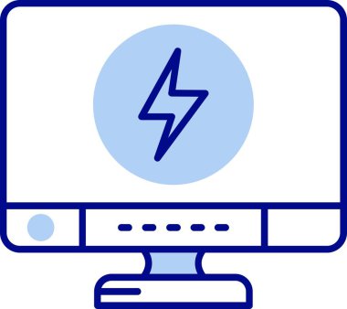 Güç dolgu simgesinin vektör illüstrasyonu