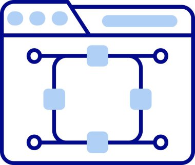 Web tarayıcı simgesi. beyaz arkaplanda izole edilmiş web tasarımı için sunucu sunucu vektör simgesi