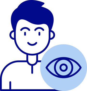 Göz simgesi, vektör illüstrasyonu basit tasarım