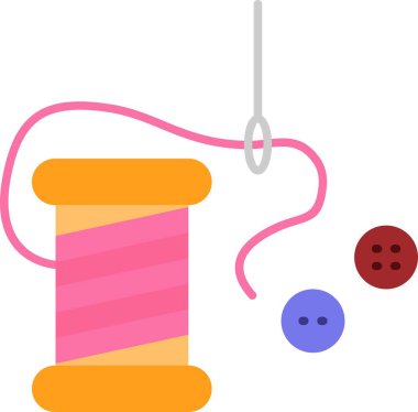 Dikiş ve dikiş için iplik ve iğne.