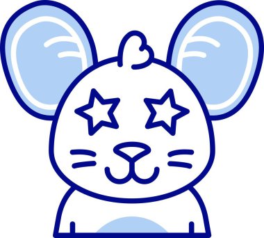 Doldurulmuş hayvan tavşan simgesi - taslak biçimi