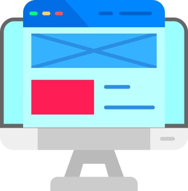 bilgisayar izleme simgesi, vektör, illüstrasyon