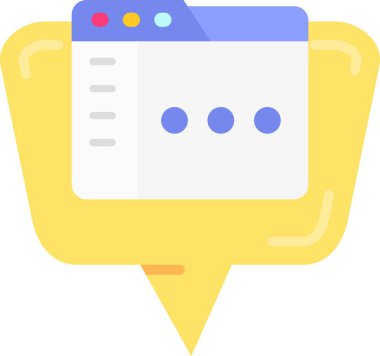 ileti, web simgesi basit tasarım