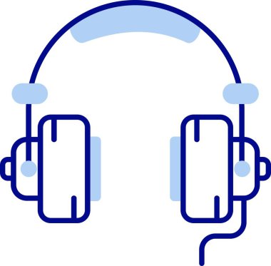 Kulaklık ikonu. Kulaklığın basit bir çizimi