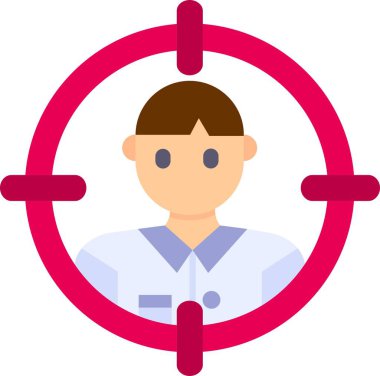 Kırmızı kravatlı bir adamın vektör çizimi