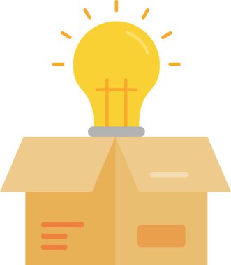 Ampul fikir simgesi, anahat stili