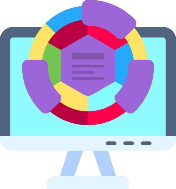 Web simgesi olan dizüstü bilgisayar, bilgisayar klavyesinin basit bir gösterimi