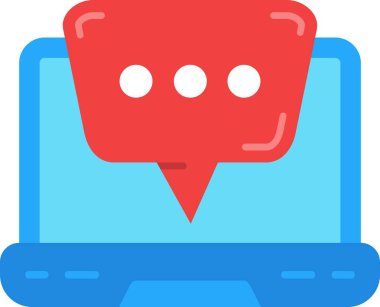 Web sohbet simgesi, vektör çizim