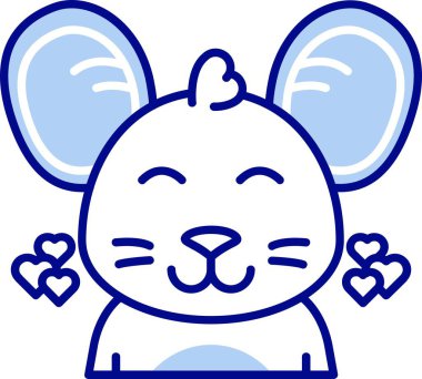 Doldurulmuş ana hatlı tavşan simgesi