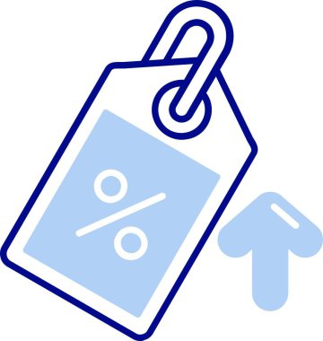 Alışveriş indirimi simgesi basit vektör illüstrasyonu