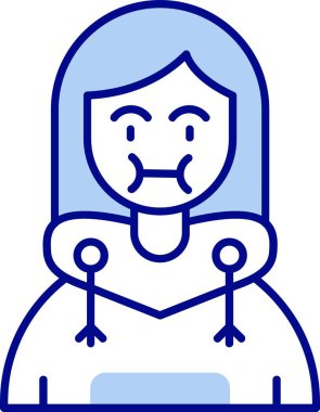 Maskeli bir kadının vektör çizimi