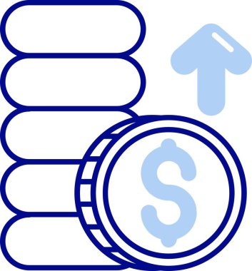 madeni para sikkeleri taslak biçiminde simge