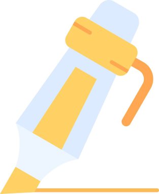 Bir kalemi tutan elin vektör illüstrasyonu