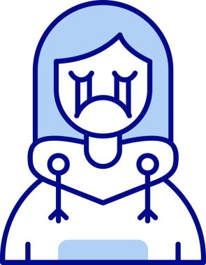 Maskeli bir kadının vektör çizimi