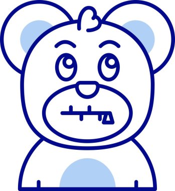 Ayı çizgi filminin vektör çizimi