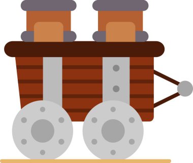 Ahşap değirmen, vektör, beyaz arkaplanda resimler.