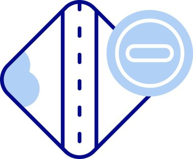 Vektör yol simgesi, basit illüstrasyon