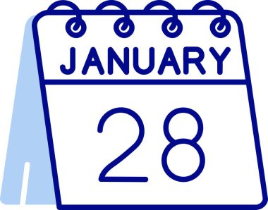 10 Ocak - Gün - Takvim simgesi. Basit takvim ve tasarımı olan takvim. İş şablonu. takvim illüstrasyonu.